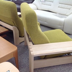 カリモク WS72モデル 木製フレーム 布製 2人掛けソファー【9651144】