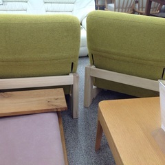 カリモク WS72モデル 木製フレーム 布製 2人掛けソファー【9651144】