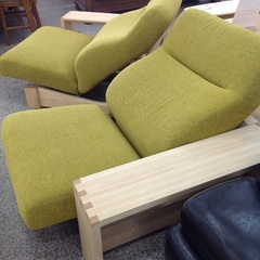 カリモク WS72モデル 木製フレーム 布製 2人掛けソファー【9651144】