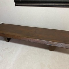 木製テーブル　椅子　自作　一枚板