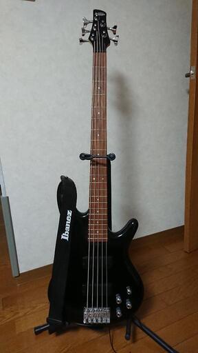 5弦エレキベース Ibanez GSR205-BK 中古  セミハードケース・スタンド付き アイバニーズ 五弦