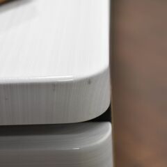 【ジモ取引終了7/17】≪zy445≫極美品 シギヤマ家具 高級 AV/TVボード/テレビ台 ハイグロスシート/ホワイトヘアライン リビング 40515-02