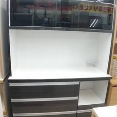 ?オシャレなブラック?レンジボード キッチンボード 食器棚 カップボード
