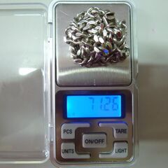 シルバー925　喜平ネックレス/全長62㎝/71ｇ/中古品・本体のみ/刻印入り 