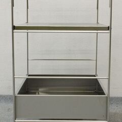 無印良品　MUJI ユニットシェルフ　ステンレスワゴン　ラック ステンレスユニットシェルフワゴンセット | 無印良品