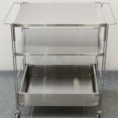 MUJI/無印良品 ステンレスユニットシェルフワゴンセット 中古家具 店頭