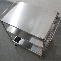 無印良品　MUJI ユニットシェルフ　ステンレスワゴン　ラック ステンレスユニットシェルフワゴンセット | 無印良品