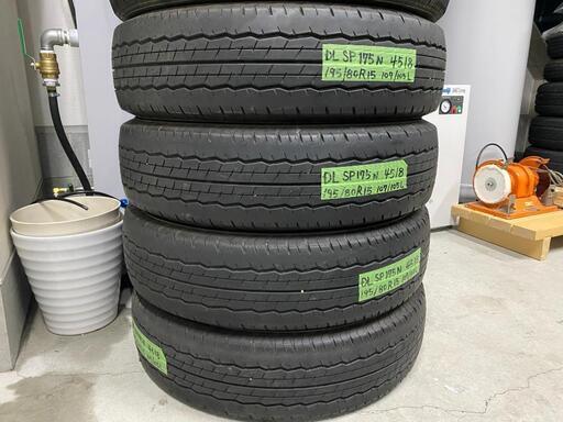 品限 ☆中古タイヤ☆ダンロップSP175 195/80R15 ４本セット - sogorn