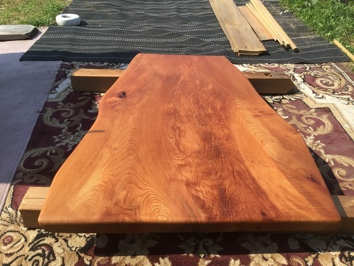欅テーブル天板　座卓　ダイニングテーブル天板　無垢材　一枚板　幅広　磨き加工済み　レジン加工用