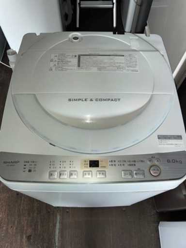 No.1441 SHARP 6kg洗濯機　2019年製　近隣配送無料