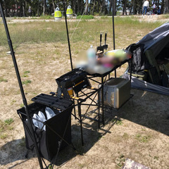 ★キャンプ★アウトドア★単品購入可★（中古2点セット）DOD クッキングキングテーブルとプリムス　オンジャ　黒ブラック　2バーナー ☆キャンプ☆アウトドア☆単品購入可☆（中古2点セット）DOD