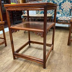 【愛品館 江戸川店】中国家具 ラウンジチェア＆テーブル3点セット ID:152-007960-007 