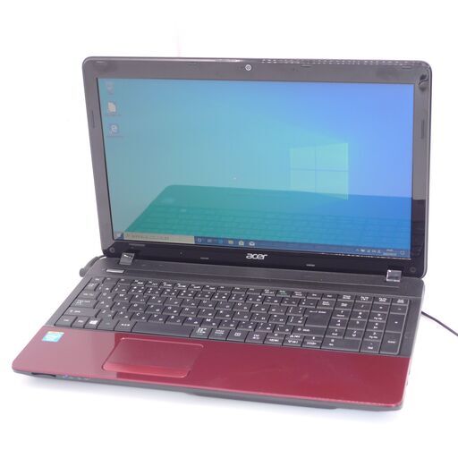 中古美品 15.6型 赤色 ノートパソコン acer E1-531-N14D/R Celeron 4GB 500GB DVDマルチ 無線 Wi-Fi カメラ Windows10 Office