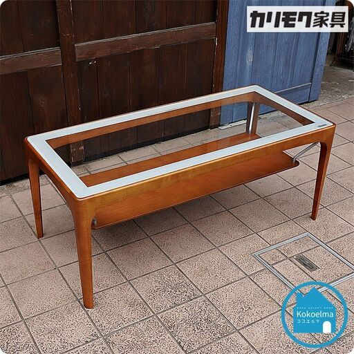 karimoku(カリモク家具)のdirettoreシリーズのガラステーブルです。ガラスの透明感がスタイリッシュモダンなセンターテーブル。北欧スタイルや和モダンなどにもオススメです。CE132