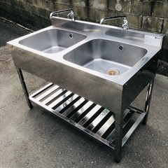 二槽シンク　azuma   業務用　厨房用　店舗用品　中古品