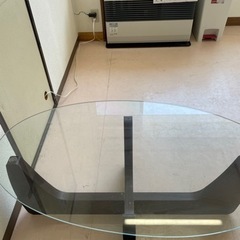 Francfranc ガラステーブル　