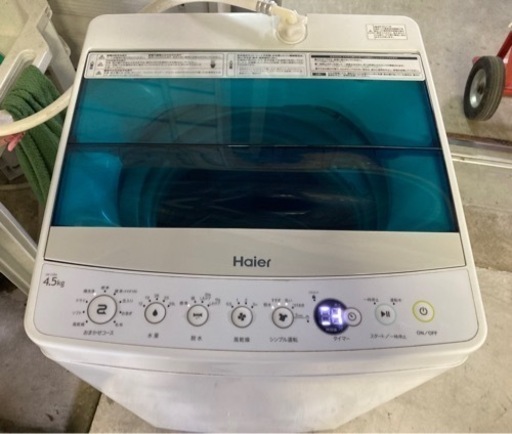 美品　Haier ハイアール 4.5kg 全自動洗濯機　ホワイトHaier