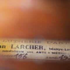 【選定分類：I-⑧モダン・マスターメード・仏蘭西】Violin Early20thCentury By Jean LARCHER1929●国内修復・セッティング・調整未済●試奏可