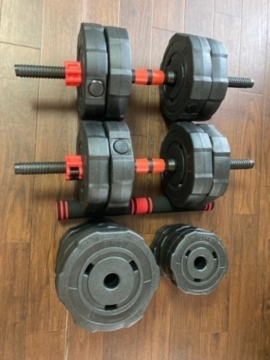 可変式ダンベル２０KG×２（バーベルに変形化）