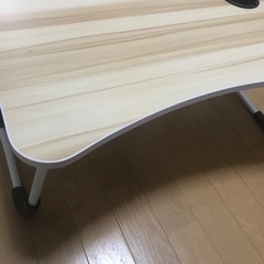 折りたたみテーブル( 白色木目 )