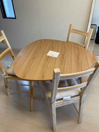 【美品】NOCEのテーブルとIKEAの椅子3脚セット