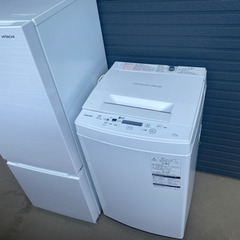 高年式家電2点セット　日立　東芝　冷蔵庫　洗濯機