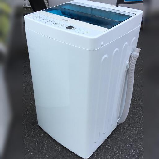 J1186 ★6か月保証付き！★ Haier ハイアール 全自動洗濯機 JW-C45A 4.5kg 2018年製 ホワイト クリーニング、動作確認済み