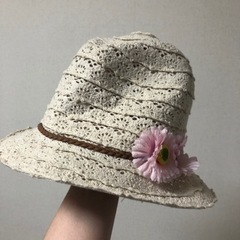 花飾り麦わら帽子
