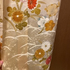 正絹着物　ゴールド系