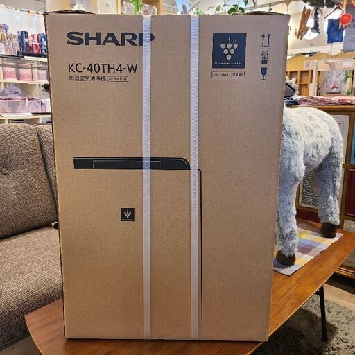 ★新品未使用品★　SHARP シャープ　加湿空気清浄機　プラズマクラスター　KC-40TH4-W　ホワイト系