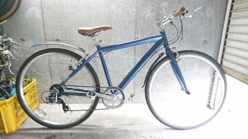 自転車中古 クロスバイク cyma primer 外装7段変速 フレームサイズ450 泥除け付き タイヤ700×40C-28