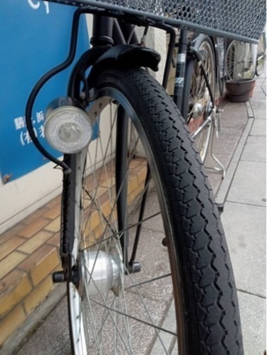 26インチ自転車】内装3段変速 LEDオートライト付 サドル、ベル新品