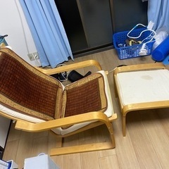 IKEA アームチェア　セット　竹駒座布団付き（取引相手決定）