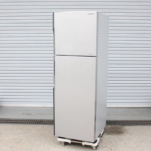 T965) 日立 ノンフロン冷凍冷蔵庫 R-23JA(S) 230L 2019年製 2ドア スリム幅54cm インバーター制御 高さかわるん棚 右開き HITACHI 家電
