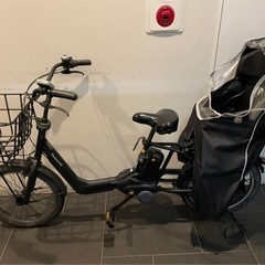 6/9まで値下げ?屋内保管のPanasonic電動自転車/前方後方にシート、雨除け