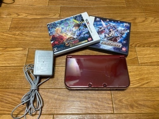 Newニンテンドー3DS LL レッド ソフト2本付き 中古