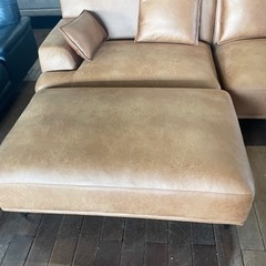 カウチソファー！新素材ファブリックレザー！キャメル色！楽天で10万円 