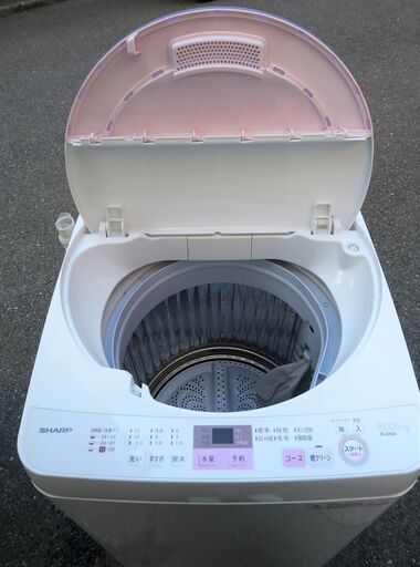 ☆シャープ SHARP ES-GE6A 6.0kg 風乾燥機能搭載全自動洗濯機◆2017年製・穴なし槽で清潔＆節水