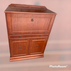 【美品】アンティーク 海外輸入 カクテルキャビネット 飾り棚 食器棚 収納棚 J McCain Furniture Sydney 鏡張り 鍵付 ヴィンテージ 一点物