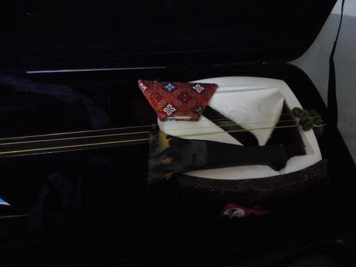 プロ仕様の津軽三味線 極美品】高級 津軽三味線 太棹 トチ目 紅木 丸内