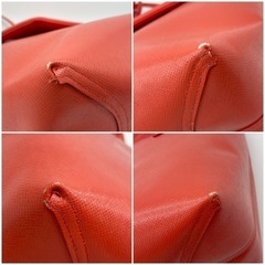 COACH トートバッグ シグネチャー オレンジ リバーシブル ハンドバッグ