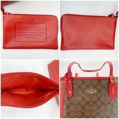 COACH トートバッグ シグネチャー　オレンジ　リバーシブル　ハンドバッグ COACH トートバッグ シグネチャー オレンジ リバーシブル ハンドバッグ