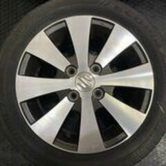 【BS ECOPIA NH100C 165/55R14】夏タイヤ【SUZUKI ワゴンR スティングレー 純正ホイール 14インチ 4.5J4HPCD100+50】　(TF788)クレジットカード QRコード決済可能