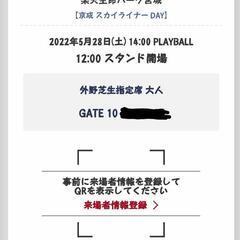 5月28日 楽天イーグルス×東京ヤクルト

レフト外野芝生指定席...