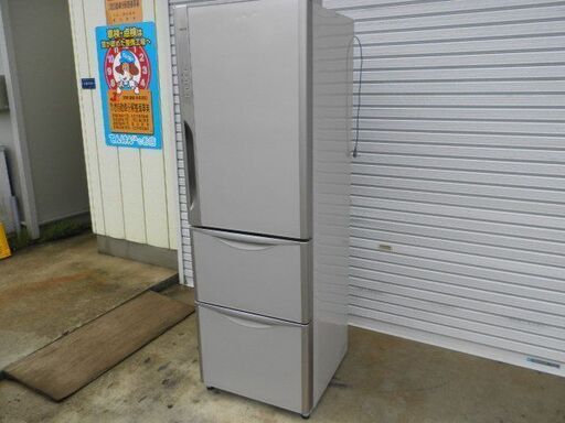 日立 ３６５L 3ドア冷凍冷蔵庫 R-K370EV２０１４年 自動製氷機能付き 無料配送（つくば市から２０キロまで
