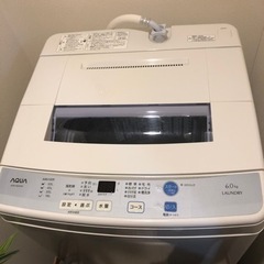6kg 洗濯機 2016年製 AQUA AQW-S60D