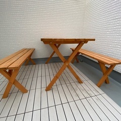 木製ガーデンテーブルセット