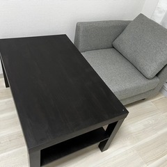 テーブル＋1人用ソファー（クッション付き）