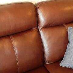 【定価19万 | ほぼ新品】高級本革ソファ | ニトリ最上級グレード アネーロSK (ダークブラウン)