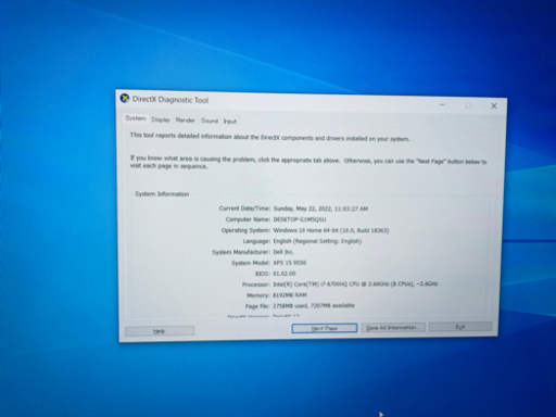 その他 dell xps 9550